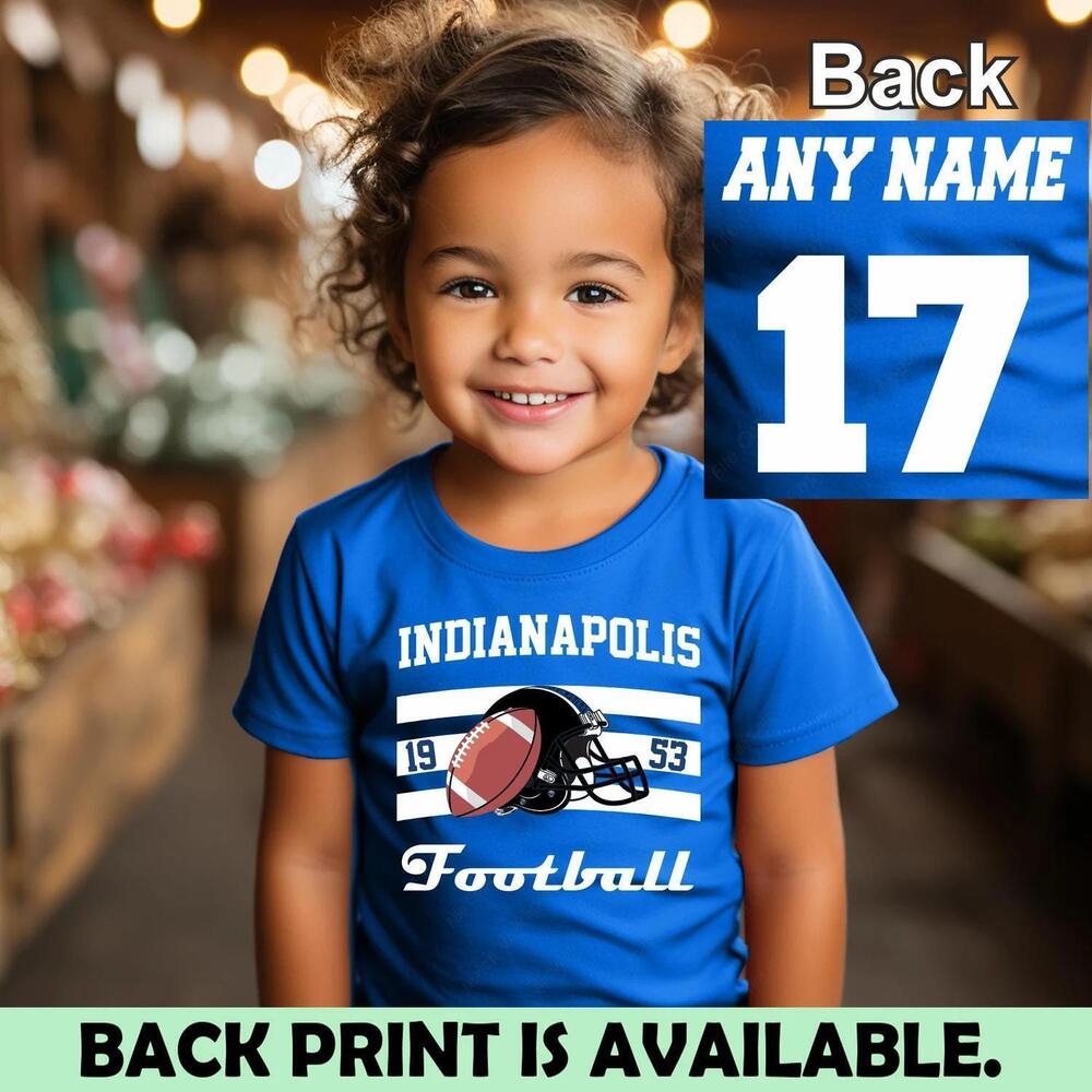 Custom Name Number Indianapolis Colt Football Kids Mens Jersey